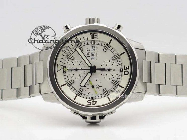 MIROTIME 0323 Versatile Aquatimer Chrono IW376803 V6F 1:1 Best Edition White Dial On SS Bracelet A 7359